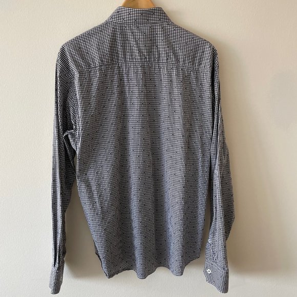 Bugatchi Shirt - Black/White Patterned - Medium - Classic Fit - Picture 2 of 5